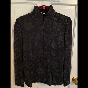 ST. JOHN EVENING BLACK ZIP JACKET